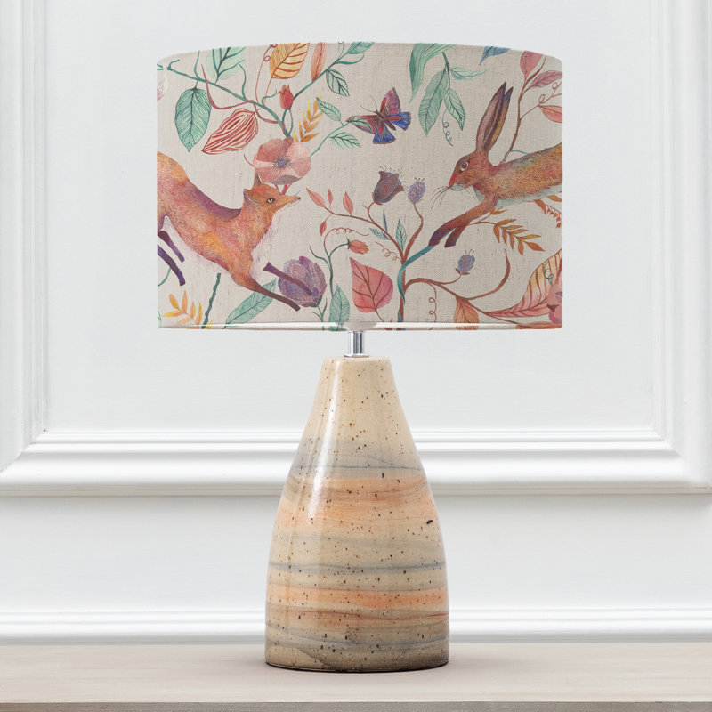 Leaping Into The Fauna Ceramic Table Lamp