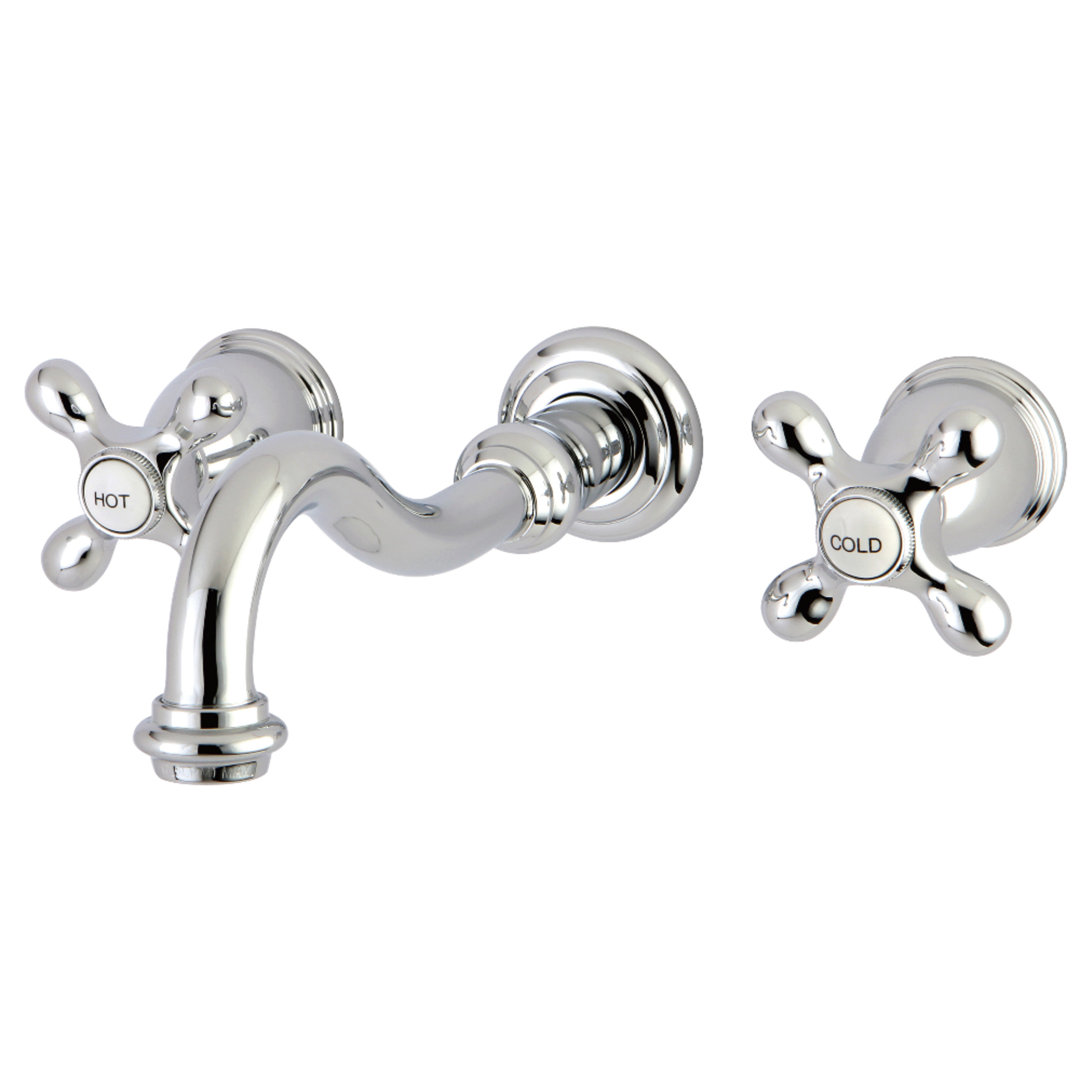 Kingston Brass Vintage Two-Handle 3-Hole Wall Mount Bathroom Faucet Kingston Brass