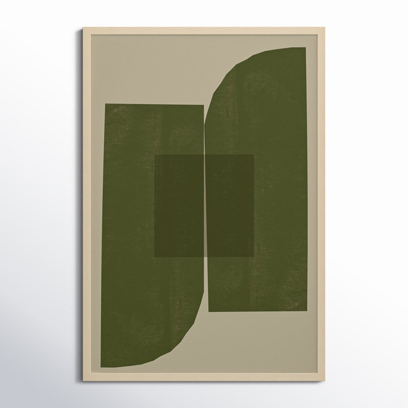 "Percey Green Composition 2" par le studio MIUUS, reproduction d'art encadrée en bois, Brun, H 41 po x l 28 po