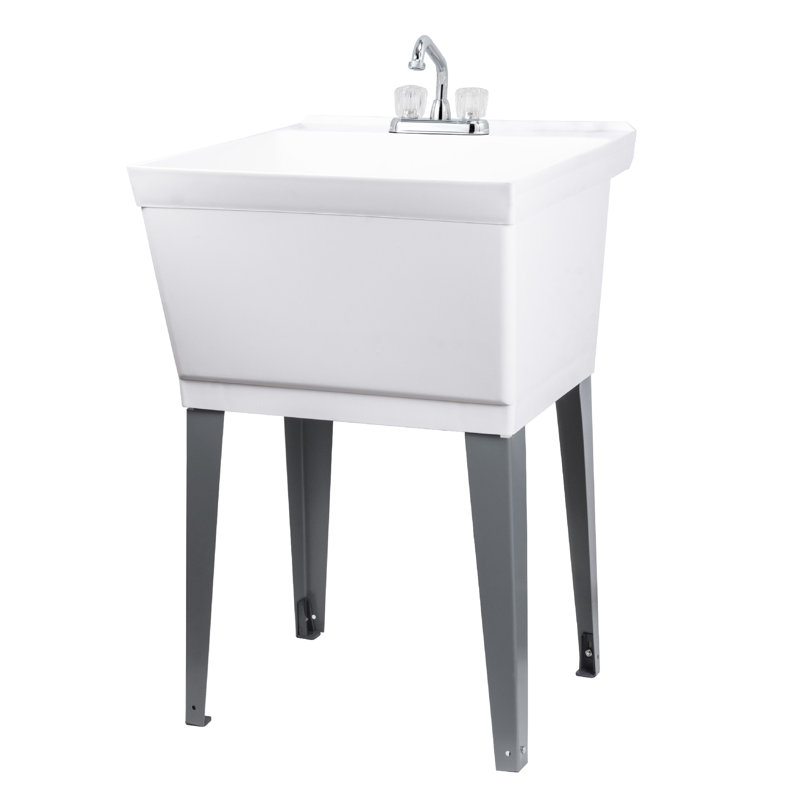 Évier à lessive autoportant avec robinet L 22,88 po x l 23,5 po