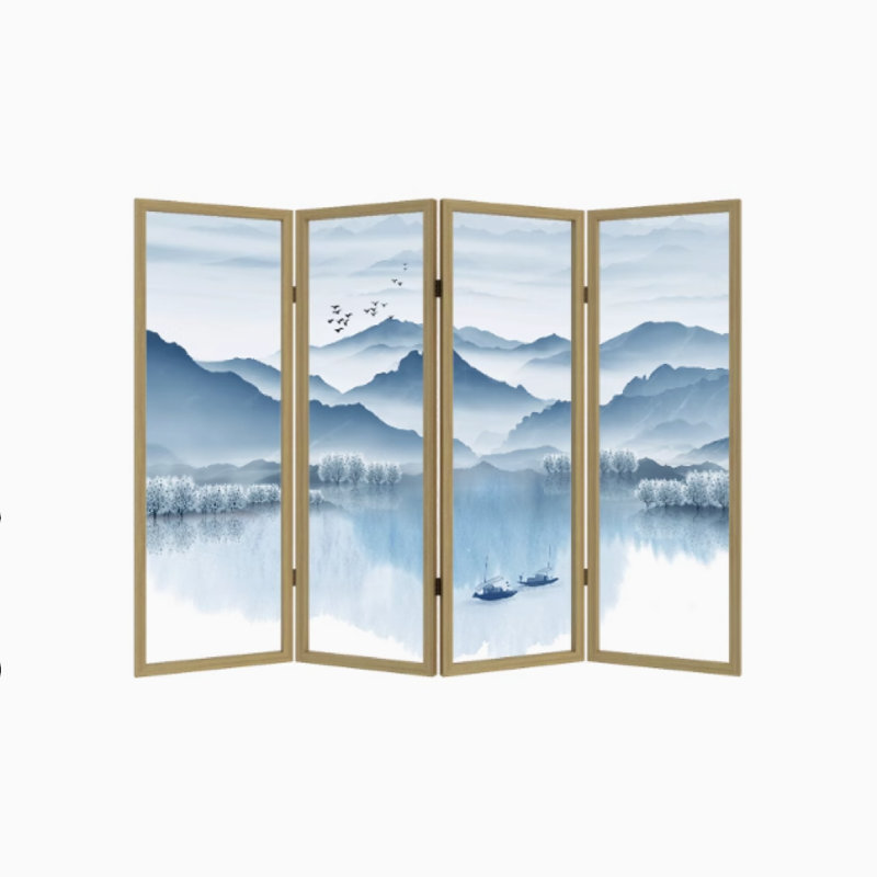 Nouveau paravent pliable de style chinois, H 70,86 po x l 94,48 po x P 1,18 po