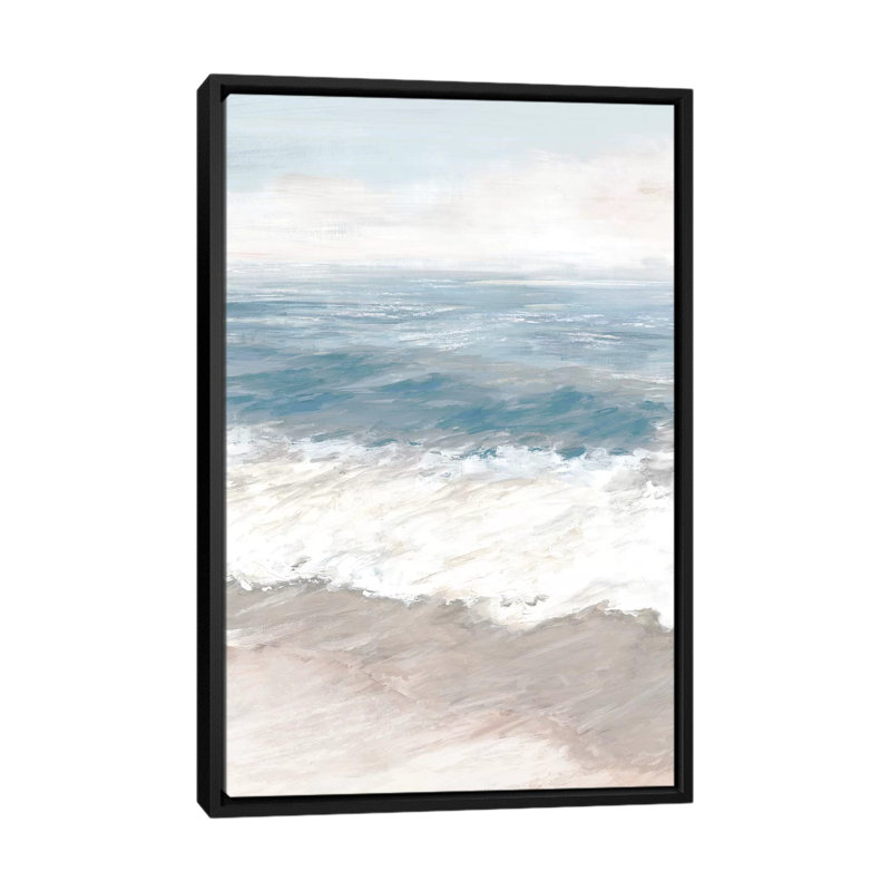 «Warm Waves» par Eva Watts - impression sur toile tendue, H 26 po x l 18 po x 1,5 po, Toile encadrée noire
