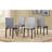 5 Piece Metal Dinette Set With Laminated Faux Marble Top, Gray-1601486862