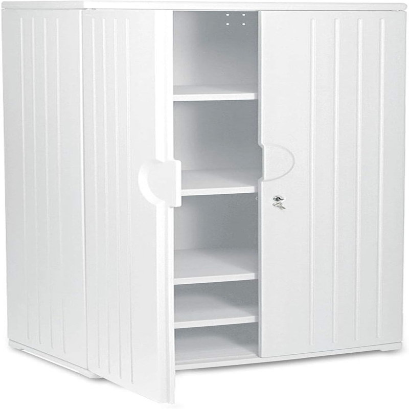 Armoire de rangement en résine Officeworks, platine - Organisateur durable pour la maison ou le bureau