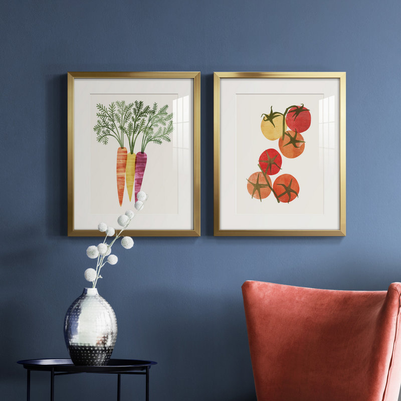 Organic Veg III - reproduction encadrée de qualité supérieure - prête à être accrochée