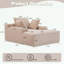 Chaise longue avec 3 coussins décoratifs et accoudoirs larges-2072613793