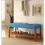 Banc en tissu et finition chêne Charla-1488441035
