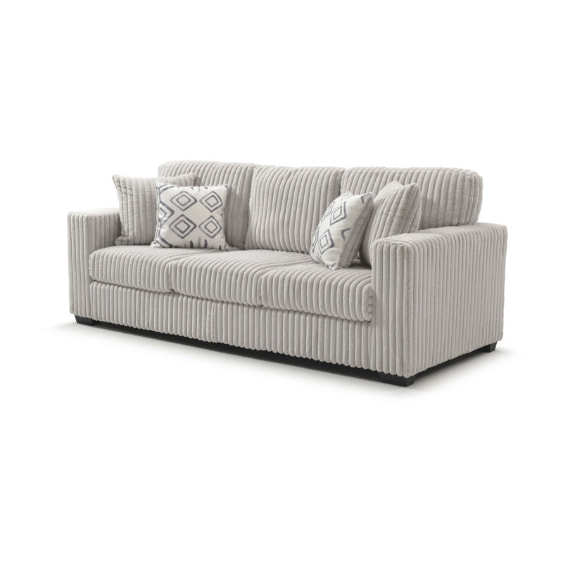 Pender Sofa IVORY Soft Fabric, Black