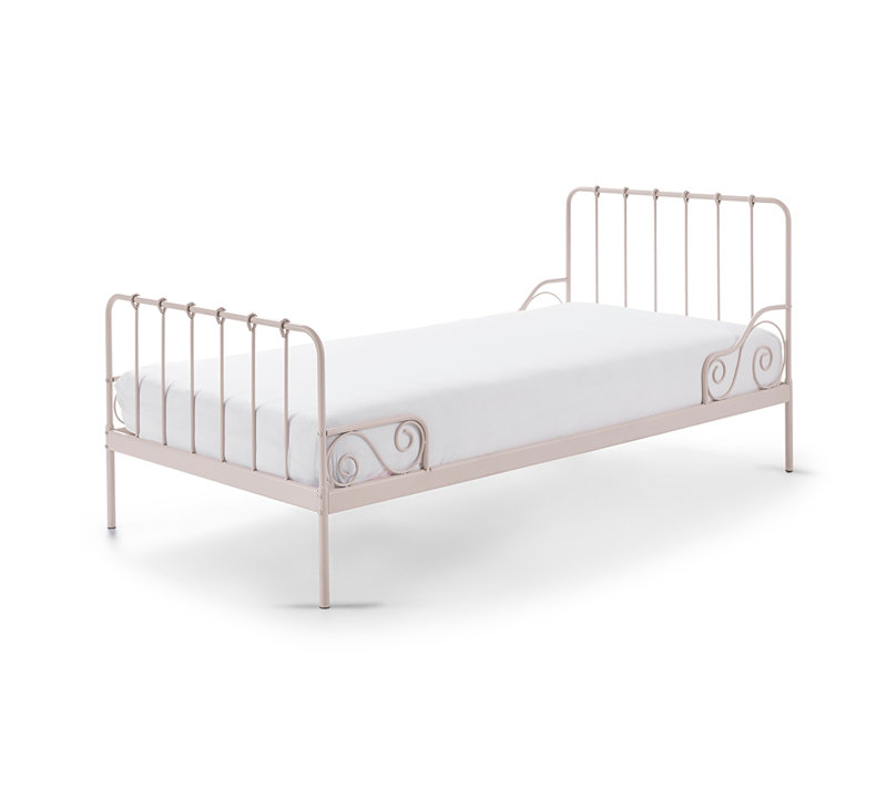Alice European Single (90 X 200Cm) Metal Bed Vipack, Pink