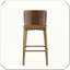 Ensemble de 2 tabourets de bar en bois d'intérieur finition noyer robuste, durable et élégant