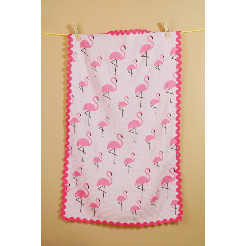 The Flamingo Fun Artisan Kitchen Tea Towel Set of 3