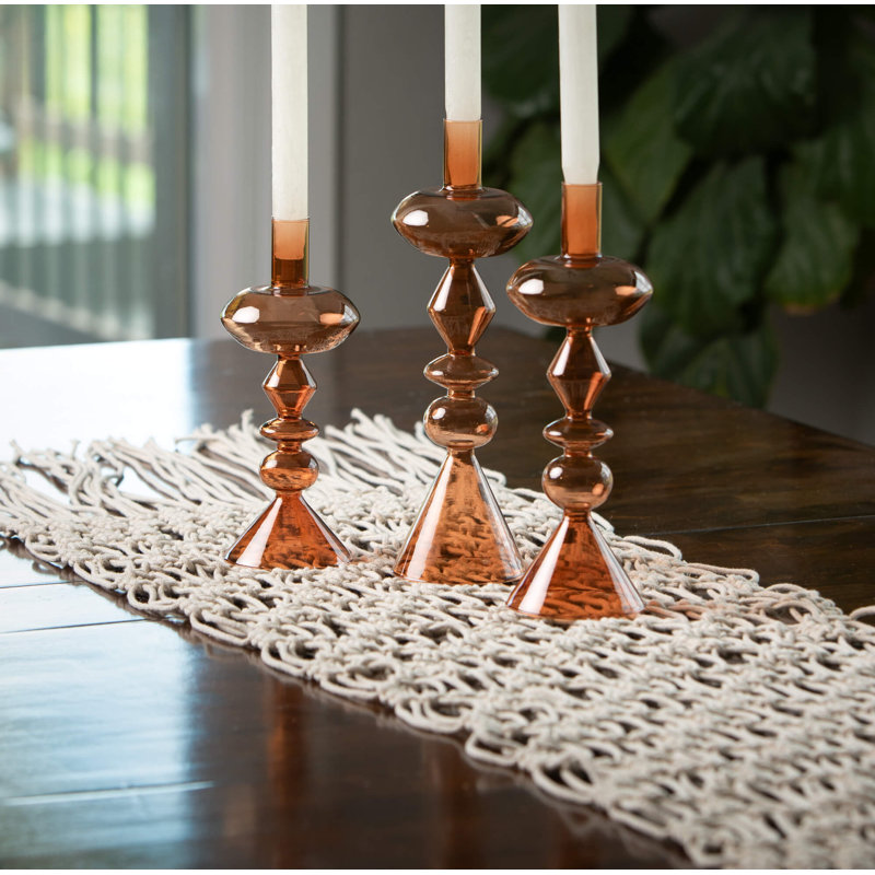 Macrame Table Runner 68"L; Cream
