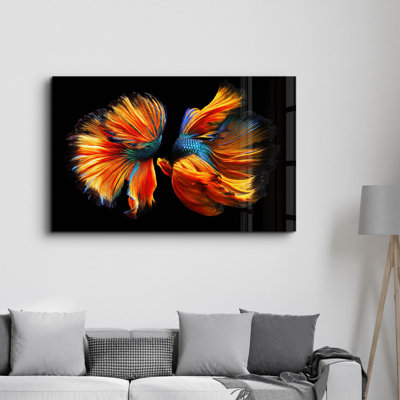 Elegant Tempered Glass Wall Art Painting, 13.8 x 21.7 inches | 100% Tempered Glass, Thickness: 0.16 inches | UV Printed for Vibrant Colors | Perfect for Home Decor, Living Room, & Office Spaces
