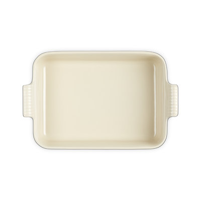 Le Creuset Stoneware Heritage Deep Rectangular Lasagna Dish, 6.75 Qt., Oyster