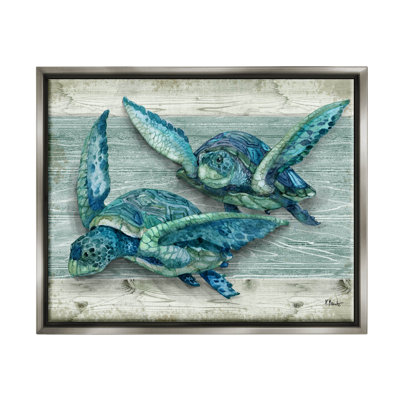 «Northpoint Sea Turtles Sealife Luster», art mural sur toile flottante par Paul Brent