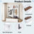 Farmhouse 4-In-1 Hall Tree With Wood Grain Bench And Storage Drawers, White-1315732261