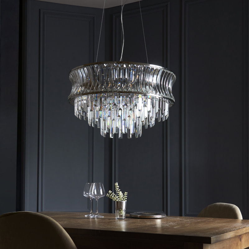 Annalysa 9 - Light Unique/Statement Chandelier, Bright Nickel