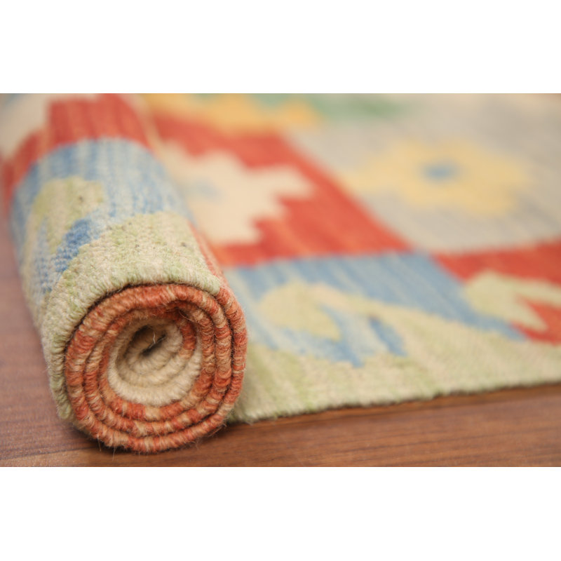 Tapis oriental géométrique Kilim 5 x 7