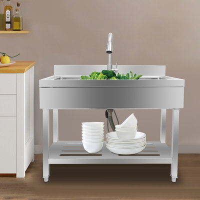 36'' L Single Bowl Stainless Steel Kitchen Sink
