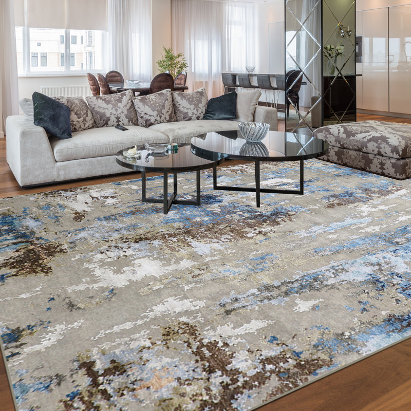 Abstract Area Rug, Rectangle 2' x 3'