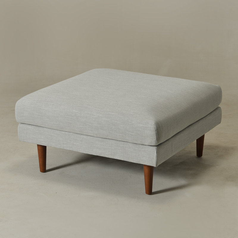 Miller 36" Upholstered Ottoman, Light Gray