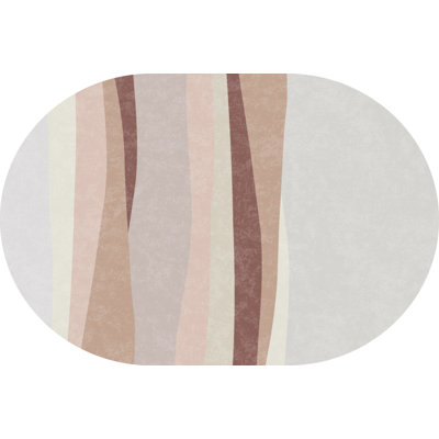 Delvonte Vinyl Machine Printed Area Rug
