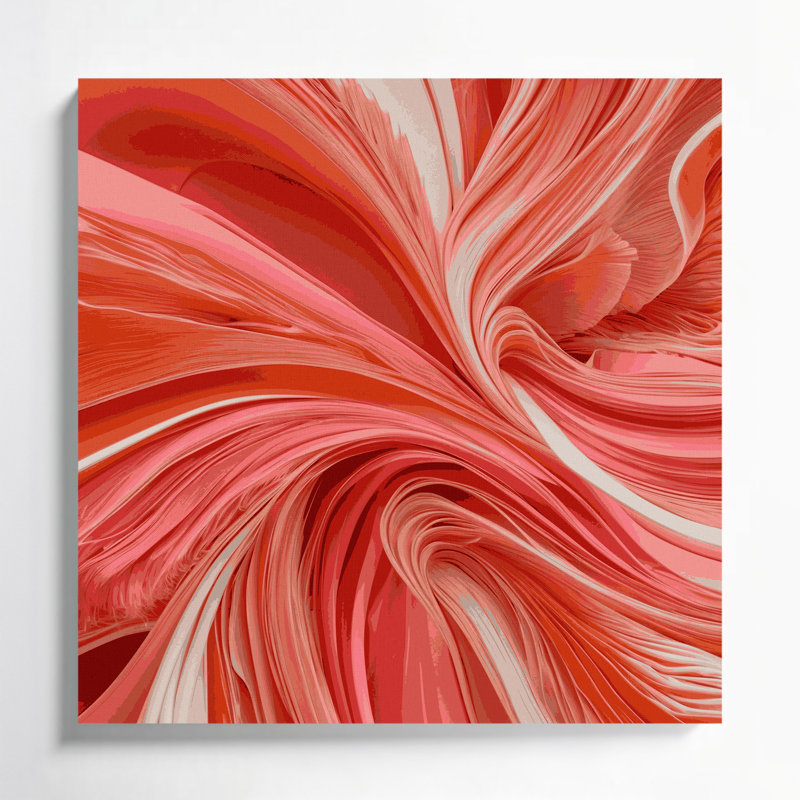 Art numérique sur toile, abstraction numérique 5, H 16 po x l 16 po