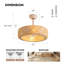 Ventilateur de plafond en cage 20 po avec ensemble d'éclairage, télécommande et cadre fait à la main avec métal vieilli Solea