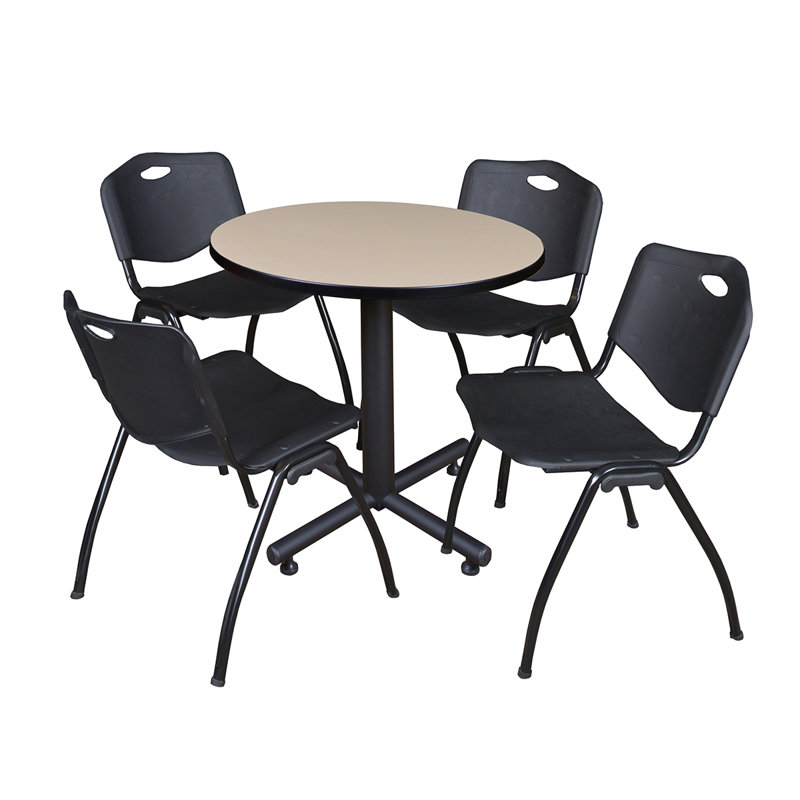 Table de salle de repos Nicklo, Érable, Noir