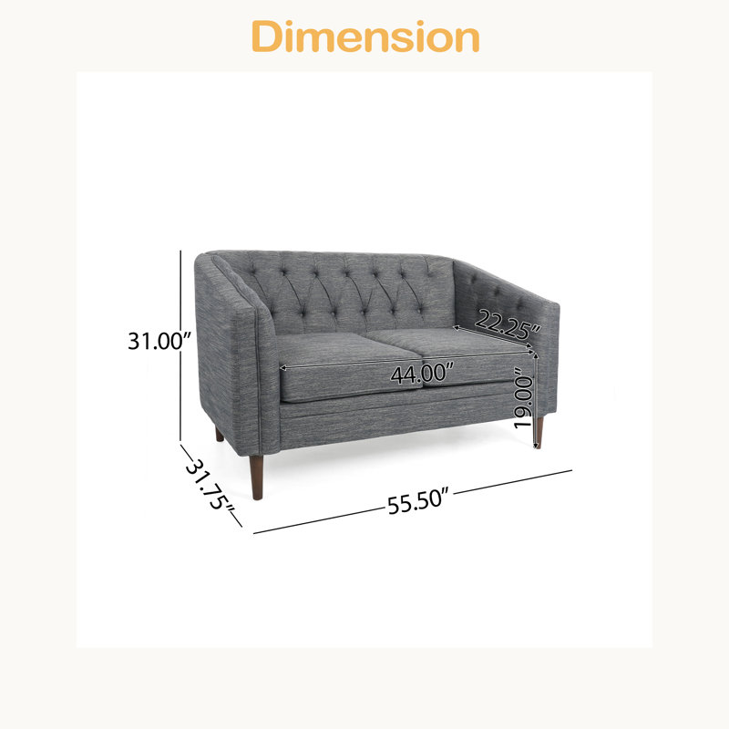 Loveseat, Charcoal