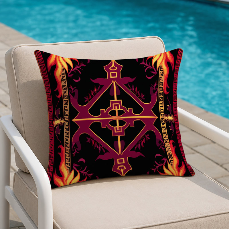 Ornamented Bloom Indoor And Outdoor Throw Pillow, Square 20"