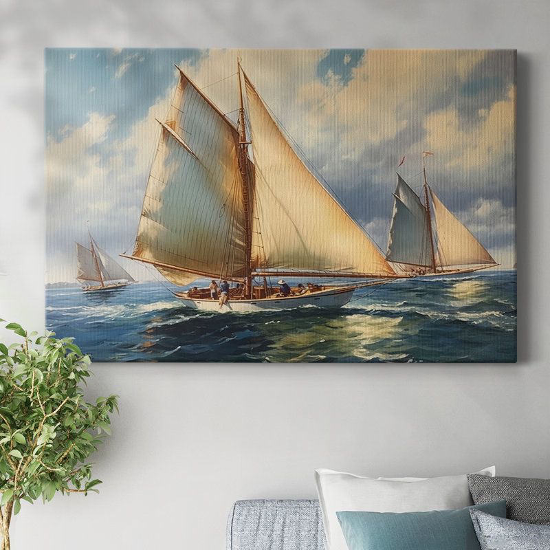 NAUTICAL CLII  -Premium Gallery Wrapped Canvas -Ready to Hang, 12" H x 18" W