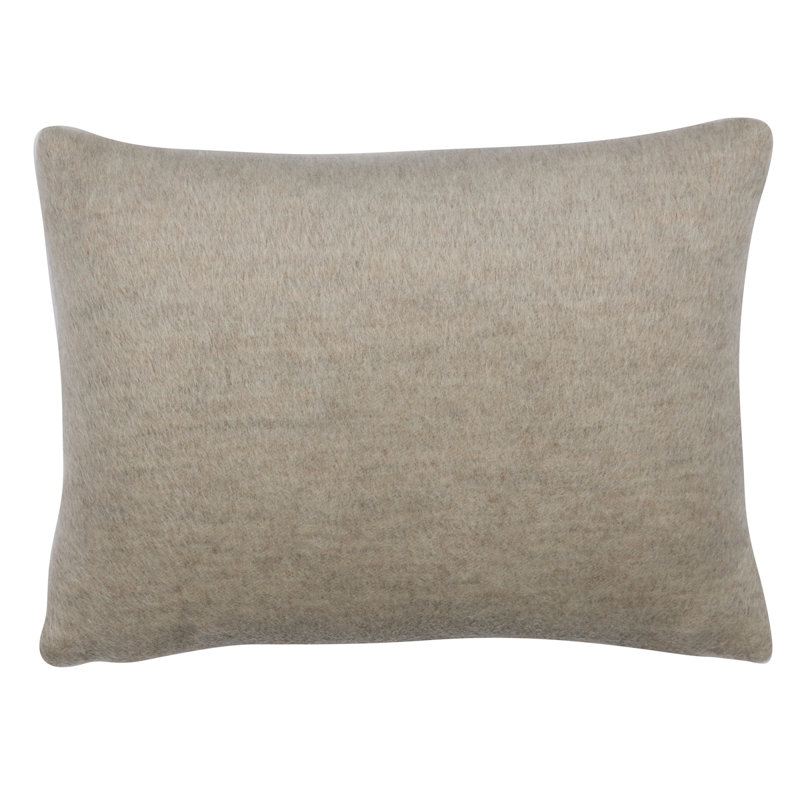 Dixon Mohair Lumbar Pillow, Gray, 12" H x 18" W