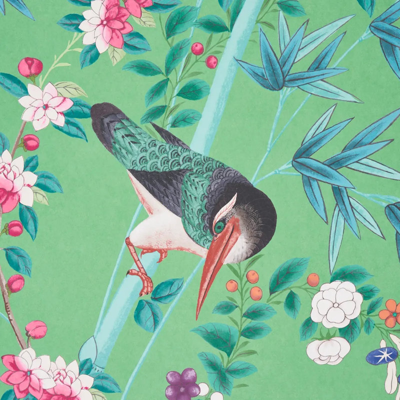 Schumacher x Miles Redd Brighton Pavilion Panel, Emerald