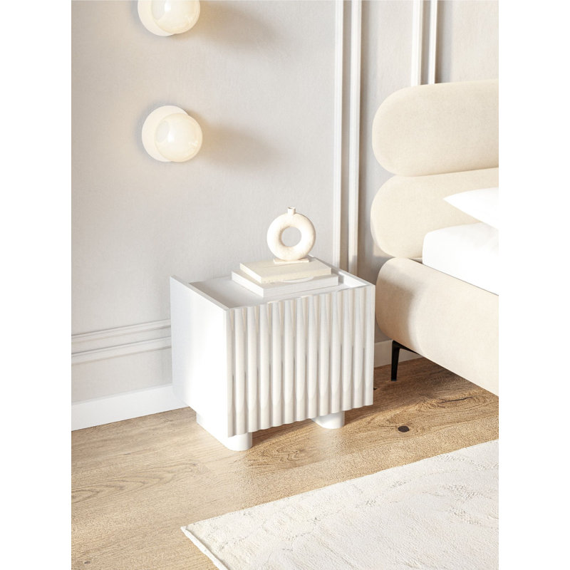 48cm W Manufactured Wood Bedside Table