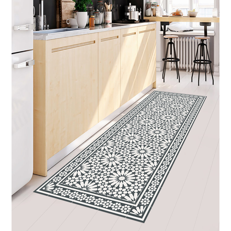 Golbus Vinyl Machine Printed Area Rug, Rectangle 2'2" x 8'2.4"
