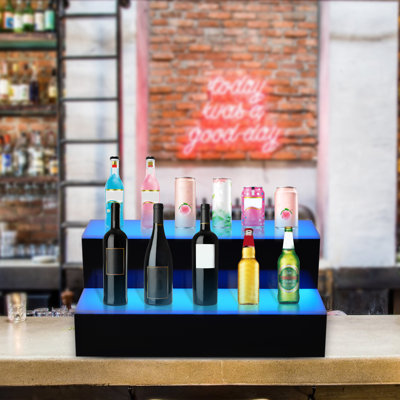Présentoir à vin lumineux à DEL en acrylique avec télécommande