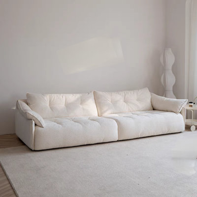 Cream Style Living Straight Sofa