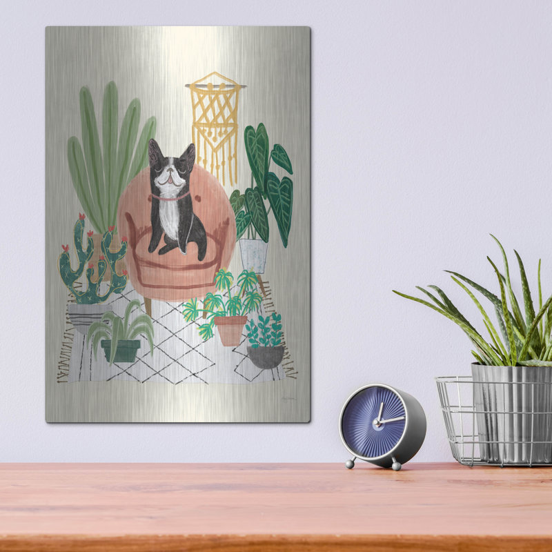 «Urban Jungle Dogs 5» par Mary Urban, art mural en métal, H 16 po x l 12 po