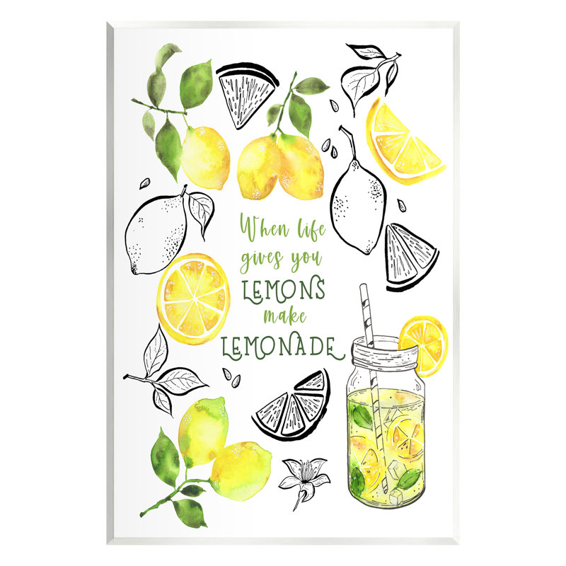 Ba-995 - «Wood Make Lemonade Kitchen» par By the Lakeside, H 19 po x l 13 po x P 0,5 po