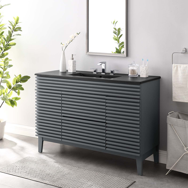Modway Render 48" Single Sink Bathroom Vanity, Gray