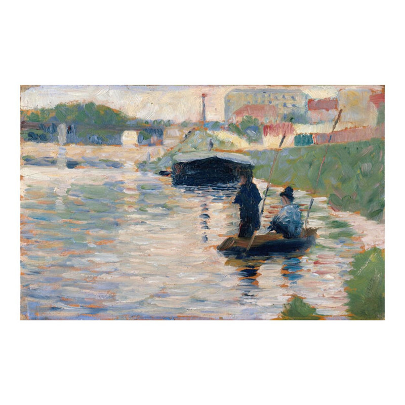 Vue de la seine par Georges Seurat - Estampe numérique, H 16 po x l 20 po