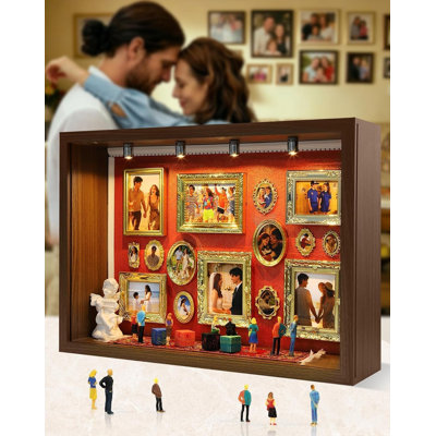 9×13×3.3 Inch DIY Memory Museum Shadow Box Craft Kit, Multi Occasion Keepsake Gift