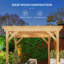 Outsunny 2 x 2 m Wooden Pergola Kit for Climbing Vines, Flowers, Dark Brown