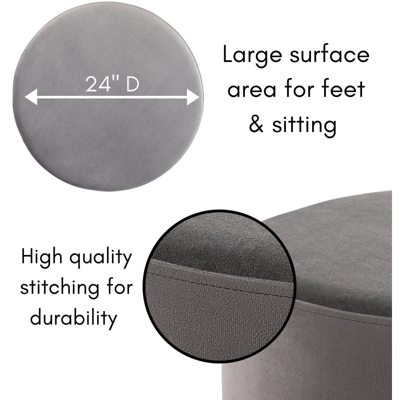 BirdRock Home Velvet Ottoman