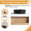 Meuble-lavabo mural 24 po avec lavabo en céramique moderne et tablette ouverte 24 po-130121661