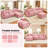 110'' Wide L-Shaped Living room sofa, Modular Sectional Sofa, 4 Seater Sofa Comfy Cloud Couch Chenille Upholstered Sofa with Ottoman,Pink-1296493149