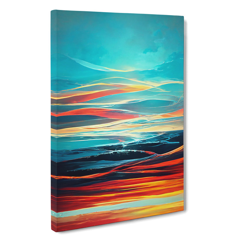 Abstract Sunset No.5 - Wrapped Canvas, 50cm H x 35cm W x 3cm D