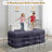 63" Compression Convertible Sleeper Futon Sofa Bed, 4-in-1 Corduroy Upholstered Floor Couch with 2 Pillows, No Assembly Required-790714038