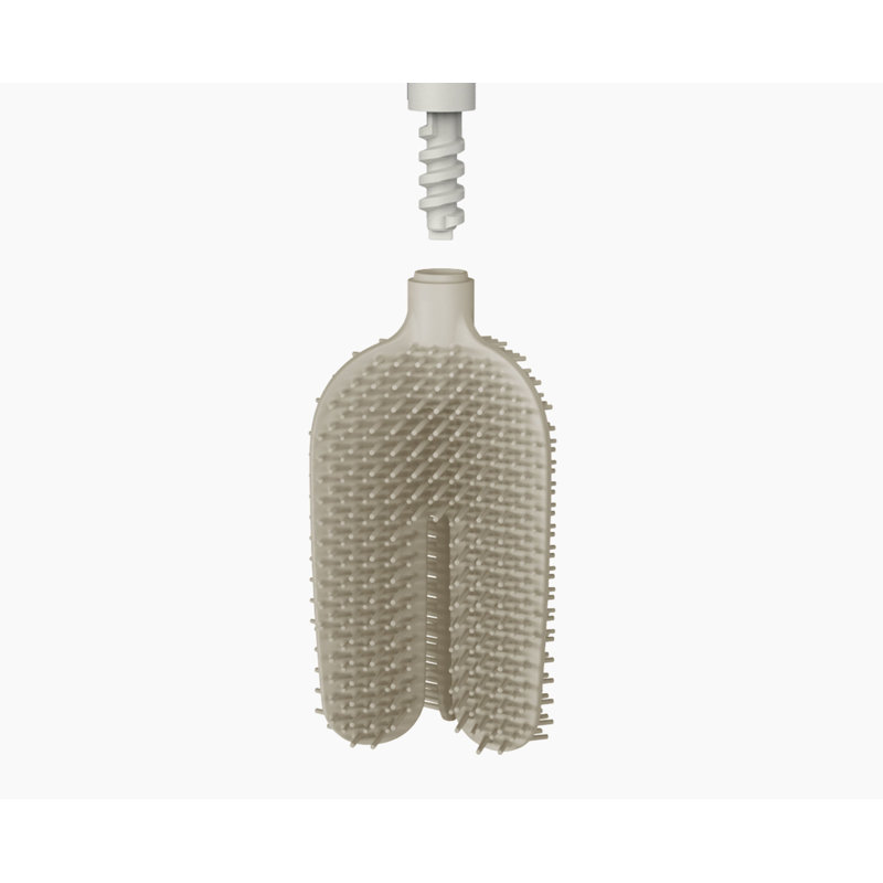 Ecru Matte Finish Advanced Toilet Brush with Holder